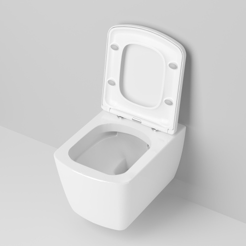 Унитаз подвесной Ambassador Kingston 143K19003RS белый с сиденьем микролифт каскадный смыв - фото 5